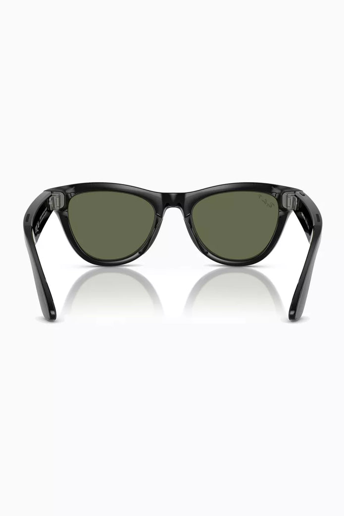 RAY-BAN | META SKYLER SHINY BLACK G15 GREEN - Smart Glasses UAE