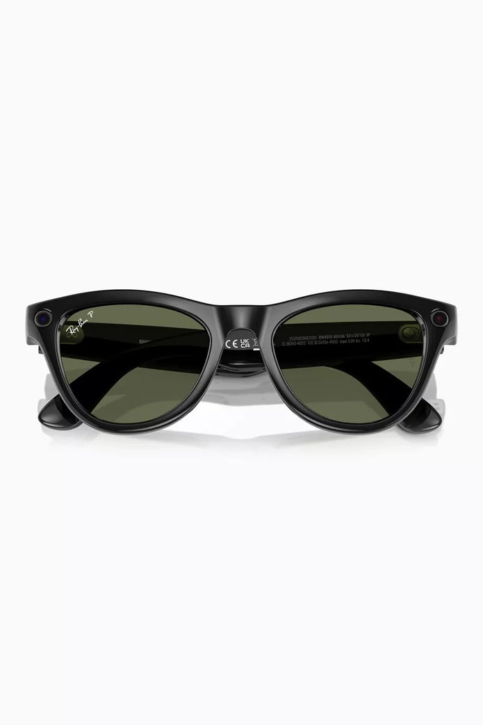 RAY-BAN | META SKYLER SHINY BLACK G15 GREEN - Smart Glasses UAE