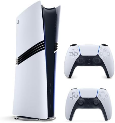 Sony PlayStation 5 PRO Digital Console [NEW 2024 Model] with Extra Dual Sense White Controller + Disc Drive - Bundle - International Version