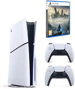 SIE Sony PlayStation 5 Slim Disc with Extra Dualsense White Controller + Hogwarts Legacy - PS5-International Version
