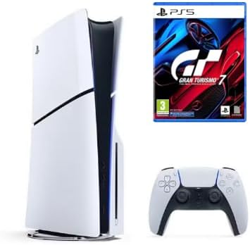 Sony PlayStation 5 Slim Disc + PlayStation Gran Turismo 7 -PS5-International Version - Gaming Console UAE