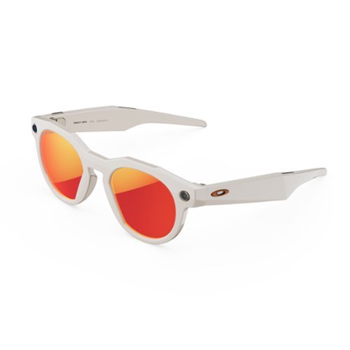Meta Oakley HSTN Smart Glasses – Prizm Ruby Lenses, Warm Grey Frame, AI Camera Glasses with Audio, Photo & Video Capture - Camera UAE