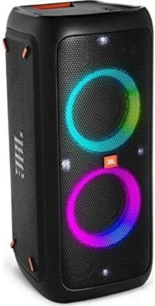 JBL PartyBox 310 Portable Party Speaker with Dazzling Lights and Powerful JBL Pro Sound, 18H Battery, Built-In Wheels, IPX4 Splashproof, SOund Effects, Karaoke Mode, USB Port - Bluetooth Speaker UAE