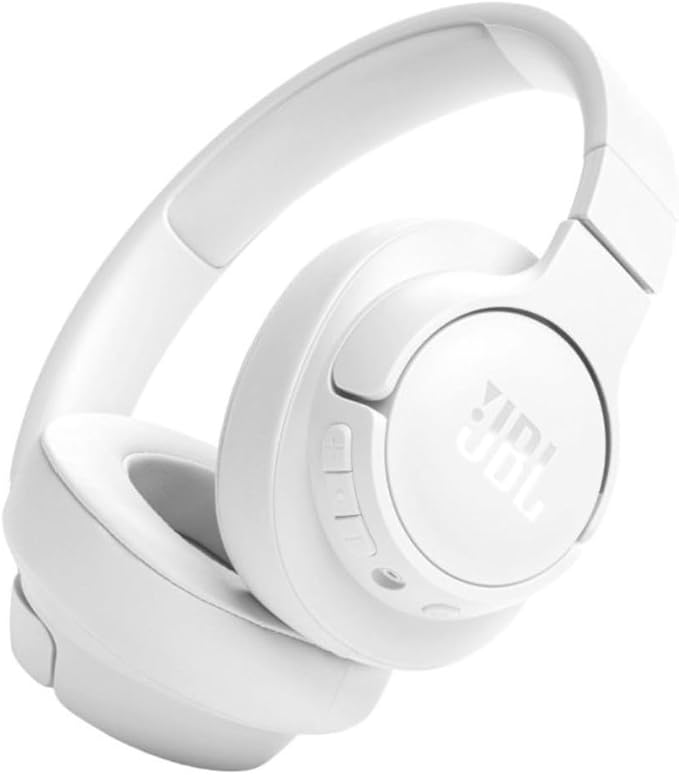JBL Tune 720BT Wireless Over-Ear Headphones, Pure Bass Sound, Bluetooth 5.3, 76H Battery, Hands-Free Call, Multi-Point Connection, Foldable, Detachable Audio Cable