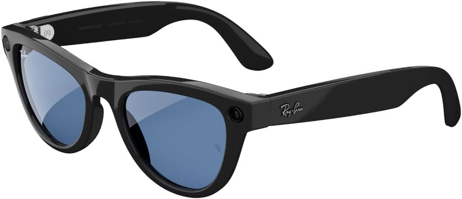 RAY-BAN | META Smart Glasses SKYLER SHINY BLACK TRANSITIONS CERULEAN BLUE