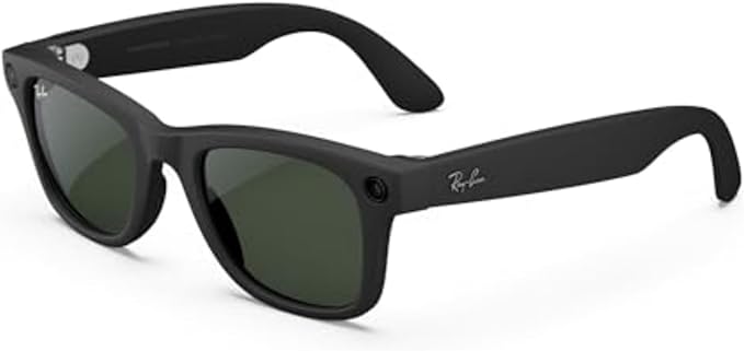 RAY-BAN | META  WAYFARER MATTE BLACK TRANSITIONS GRAPH. GREEN
