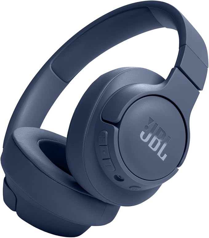 JBL Tune 720BT Wireless Over-Ear Headphones, Pure Bass Sound, Bluetooth 5.3, 76H Battery, Hands-Free Call, Multi-Point Connection, Foldable, Detachable Audio Cable
