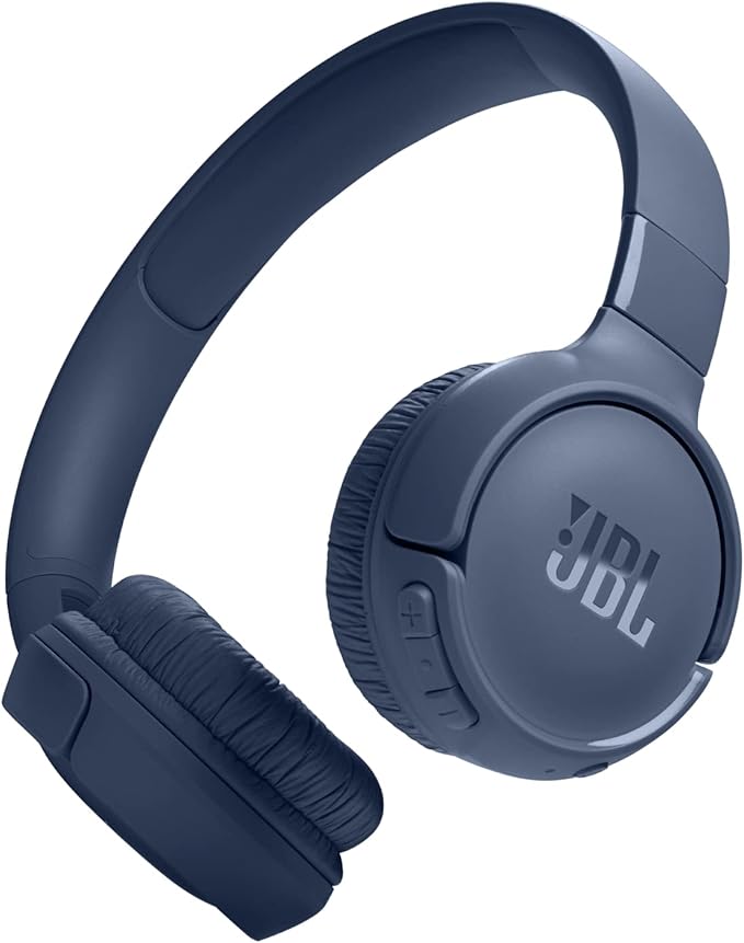 JBL Tune 520BT Wireless On-Ear Headphones, Pure Bass Sound, 57H Battery with Speed Charge, Hands-Free Call + Voice Aware, Multi-Point Connection, Lightweight and Foldable