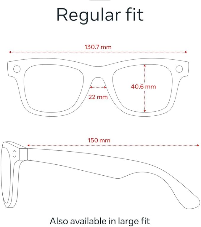 RAY-BAN | META SKYLER SHINY BLACK CLEAR