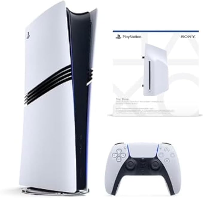 Sony PlayStation 5 PRO Digital Console [NEW 2024 Model] + Disc Drive - Bundle - International Version - Gaming Console UAE