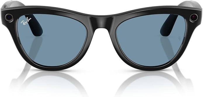 RAY-BAN | META Smart Glasses SKYLER SHINY BLACK TRANSITIONS CERULEAN BLUE