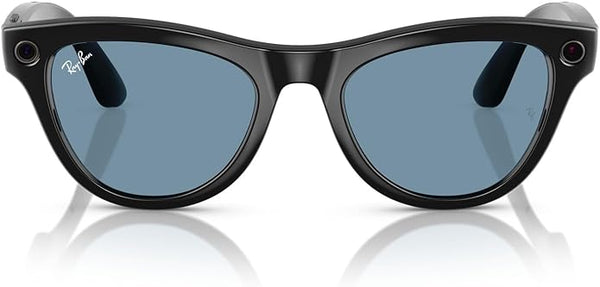 RAY-BAN | META Smart Glasses SKYLER SHINY BLACK TRANSITIONS CERULEAN BLUE