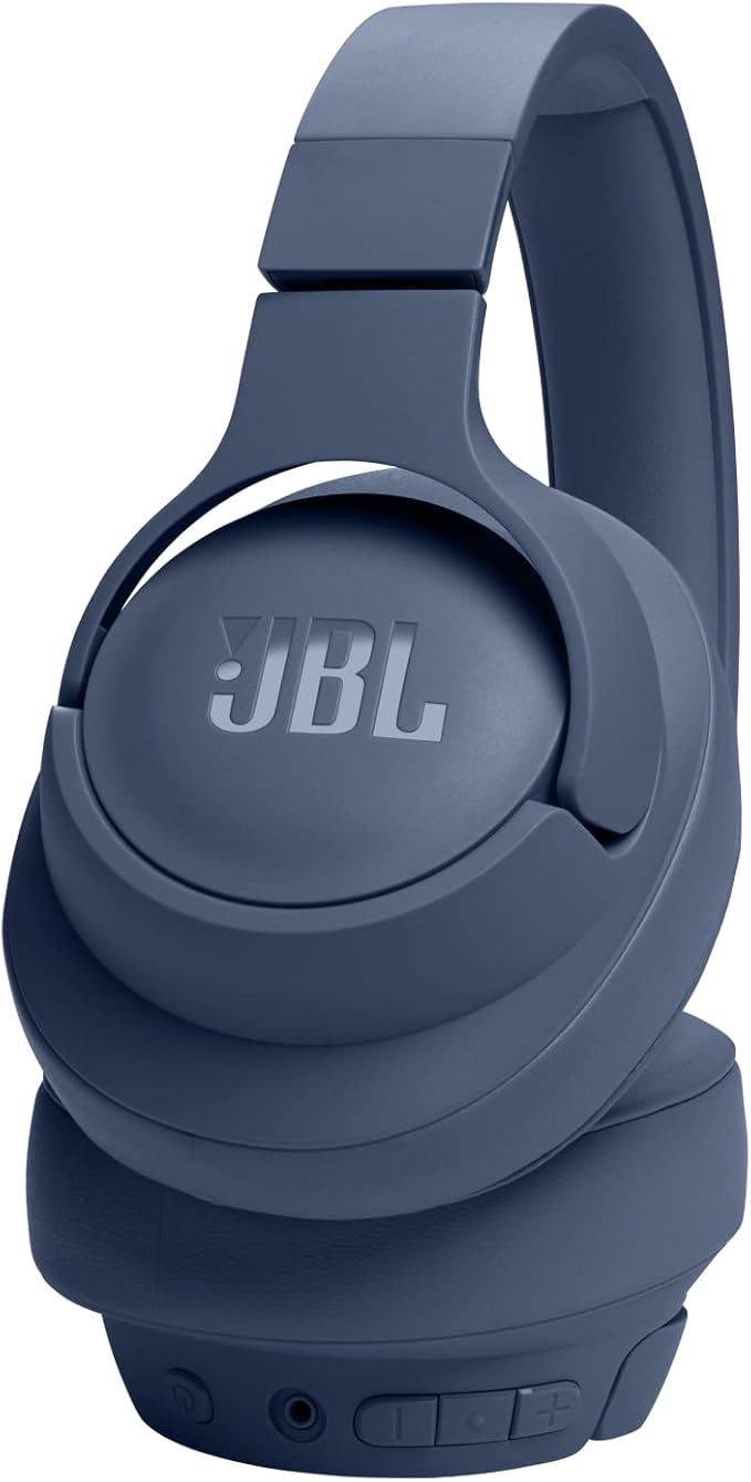 JBL Tune 720BT Wireless Over-Ear Headphones, Pure Bass Sound, Bluetooth 5.3, 76H Battery, Hands-Free Call, Multi-Point Connection, Foldable, Detachable Audio Cable