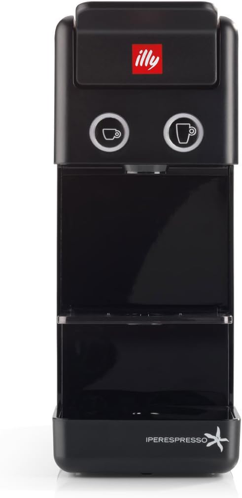 illy Coffee Maker Machine Y3.2, Espresso & Filter Capsules Coffee Machine, Compact Design, Black