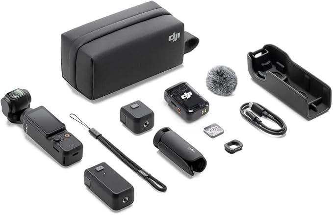 DJI Osmo Pocket 3 Creator Combo – 4K/120fps Gimbal Camera with 1-Inch Sensor, ActiveTrack 6.0, DJI Mic 2 & Advanced Stabilization - Camera UAE