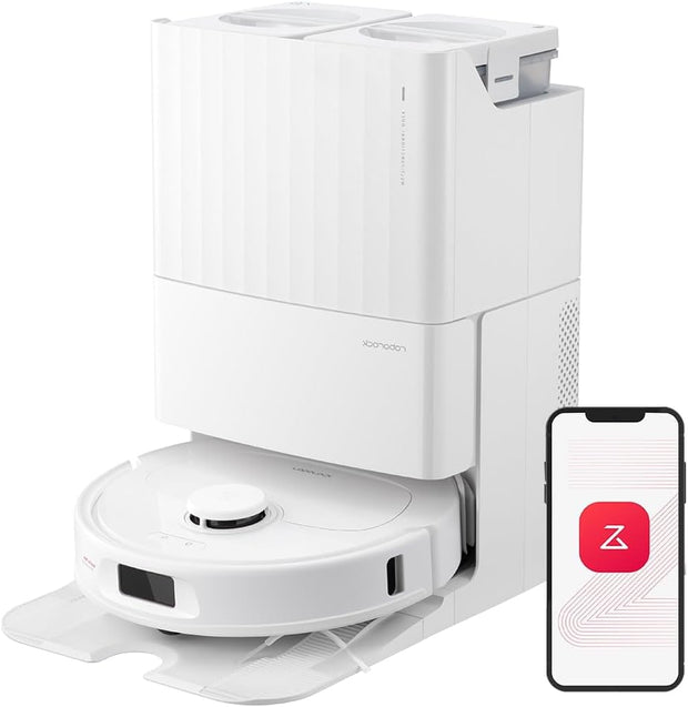 roborock Qrevo S Robot Vacuum and Mop, Self-Drying, Auto Mop Washing, 7000Pa Suction, Self-Emptying & Refilling, 10mm Mop Lifting, 200RPM Spinning Mops, Smart Obstacle Avoidance