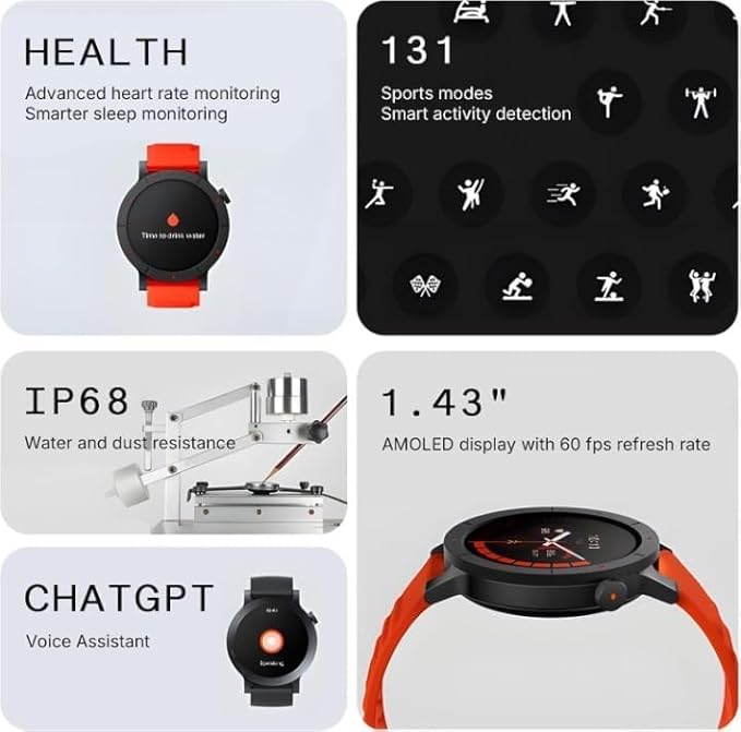 CMF Watch 3 Pro AI smartwatch with Bluetooth calling
CMF Watch 3 Pro fitness tracker with GPS and heart rate monitor

CMF Watch 3 Pro smartwatch IP68 waterproof design

CMF Watch 3 Pro sports smartwatch with 130 sport modes

CMF Watch 3 Pro smartwatch compatible with Android and iPhone
