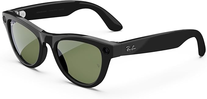 RAY-BAN | META SKYLER SHINY BLACK G15 GREEN - Smart Glasses UAE
