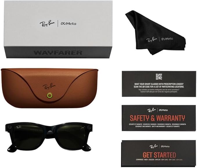 RAY-BAN | META SKYLER SHINY BLACK CLEAR