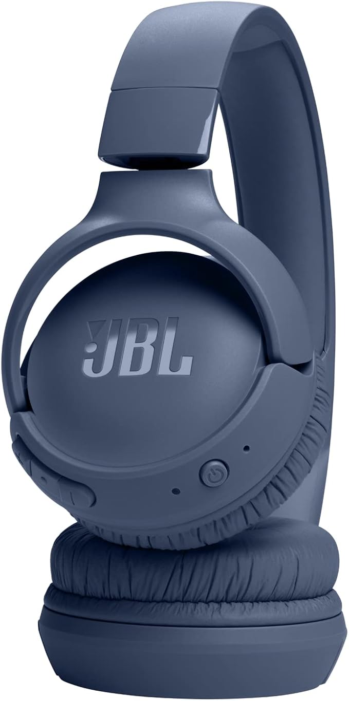 JBL Tune 520BT Wireless On-Ear Headphones, Pure Bass Sound, 57H Battery with Speed Charge, Hands-Free Call + Voice Aware, Multi-Point Connection, Lightweight and Foldable