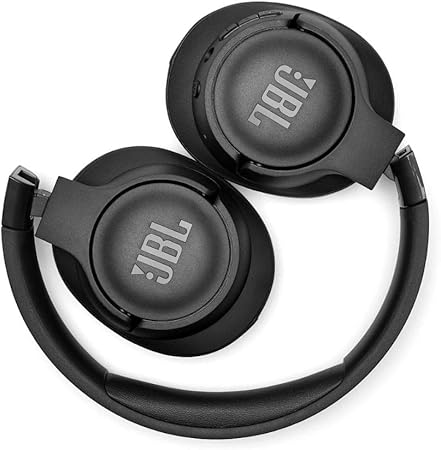 JBL Tune 720BT Wireless Over-Ear Headphones, Pure Bass Sound, Bluetooth 5.3, 76H Battery, Hands-Free Call, Multi-Point Connection, Foldable, Detachable Audio Cable - Black, JBLT720BTBLK