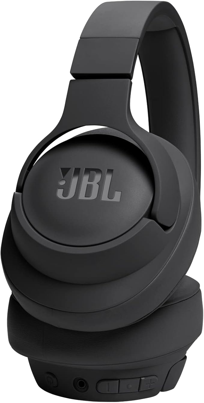 JBL Tune 720BT Wireless Over-Ear Headphones, Pure Bass Sound, Bluetooth 5.3, 76H Battery, Hands-Free Call, Multi-Point Connection, Foldable, Detachable Audio Cable