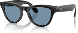 RAY-BAN | META Smart Glasses SKYLER SHINY BLACK TRANSITIONS CERULEAN BLUE