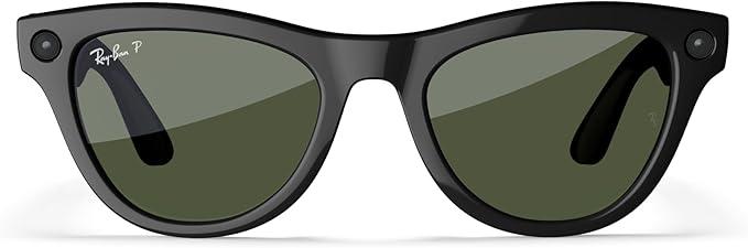 RAY-BAN | META SKYLER SHINY BLACK G15 GREEN - Smart Glasses UAE