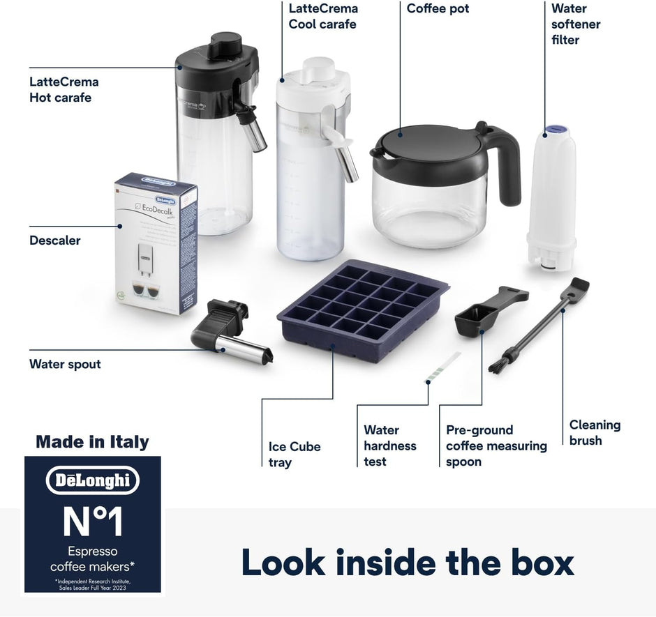 DE'LONGHI COLD BREW Coffee Machine ELETTA EXPLORE Fully Automatic Bean to Cup COLD BREW Coffee Machine,50+Functions & Coffee Recipes like Espresso, Americano, Cappuccino, Latte, Macchiato ECAM450.65.S