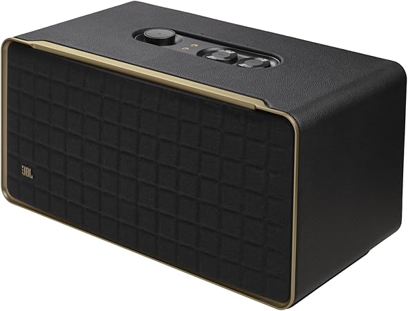 JBL Authentics 500 - Premium Smart Wi-Fi & Bluetooth Speaker with Dolby Atmos, Powerful Sound, and Iconic Retro Design, JBLAUTH500BLKUK, Black - Bluetooth Speaker UAE