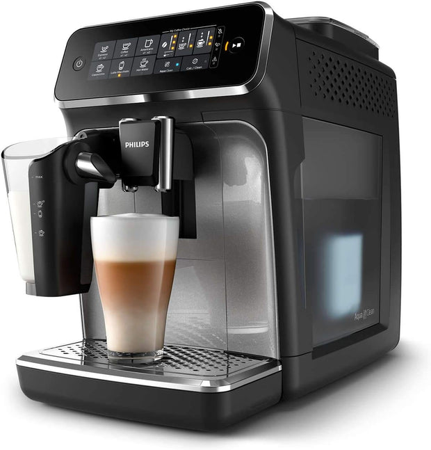 Philips Series 3200 Fully Automatic Espresso Machine - 1500W, LatteGo, Touch Display, 5 Beverages, Easy cleaning - EP3246/70