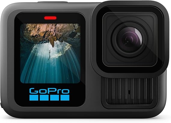 GoPro HERO13 Black Action Camera Accessory Bundle – 5.3K Video, HyperSmooth Stabilization, Includes The Handler, 2 Enduro Batteries, 64GB SanDisk microSD, Mounts & Carrying Case