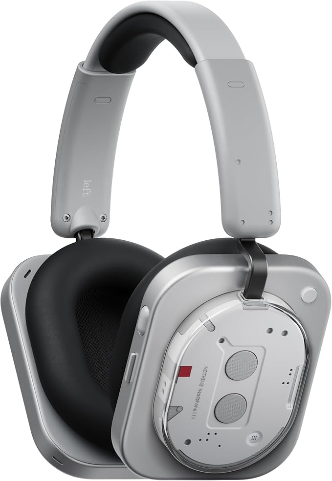 Nothing Headphone (1) Wireless Over-Ear Headphones – Active Noise Cancelling, Hi-Res Audio, Spatial Sound, 80H Battery | Water-Resistant - Headphones UAE