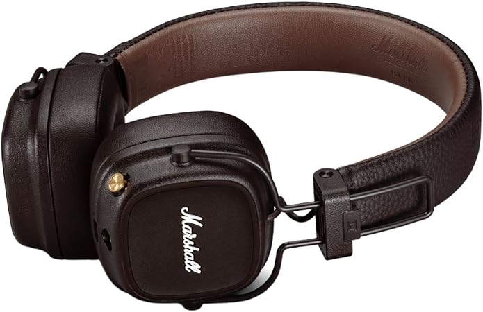 Marshall Major V Bluetooth Headphones - Foldable Bluetooth Wireless Headphones Bluetooth with 100+ Hours of Playtime (Black) - Headphones UAE