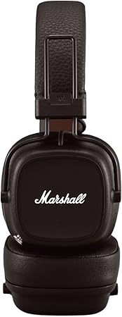 Marshall Major V Bluetooth Headphones - Foldable Bluetooth Wireless Headphones Bluetooth with 100+ Hours of Playtime (Black) - Headphones UAE