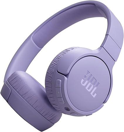JBL Tune 670NC Adaptive Noise Cancelling Wireless On-Ear Headphones, Pure Bass, Smart Ambient, Bluetooth 5.3 + LE Audio, Hands-Free Call, 70H Battery, Multi-Point Connection - White, JBLT670NCWHT