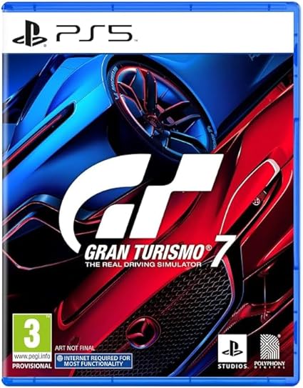 Sony PlayStation 5 Slim Disc with Extra Dualsense White Controller + PlayStation Gran Turismo 7 PS5-International Version - Gaming Console UAE
