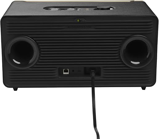 JBL Authentics 500 - Premium Smart Wi-Fi & Bluetooth Speaker with Dolby Atmos, Powerful Sound, and Iconic Retro Design, JBLAUTH500BLKUK, Black - Bluetooth Speaker UAE