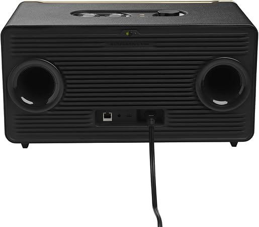 JBL Authentics 500 - Premium Smart Wi-Fi & Bluetooth Speaker with Dolby Atmos, Powerful Sound, and Iconic Retro Design, JBLAUTH500BLKUK, Black - Bluetooth Speaker UAE