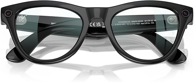 RAY-BAN | META SKYLER SHINY BLACK CLEAR - Smart Glasses UAE