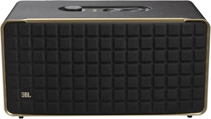 JBL Authentics 500 - Premium Smart Wi-Fi & Bluetooth Speaker with Dolby Atmos, Powerful Sound, and Iconic Retro Design, JBLAUTH500BLKUK, Black - Bluetooth Speaker UAE