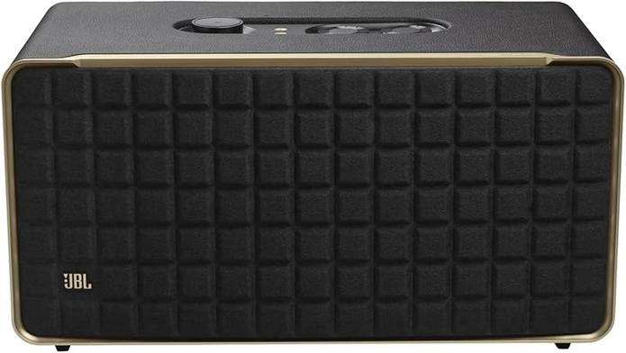 JBL Authentics 500 - Premium Smart Wi-Fi & Bluetooth Speaker with Dolby Atmos, Powerful Sound, and Iconic Retro Design, JBLAUTH500BLKUK, Black - Bluetooth Speaker UAE