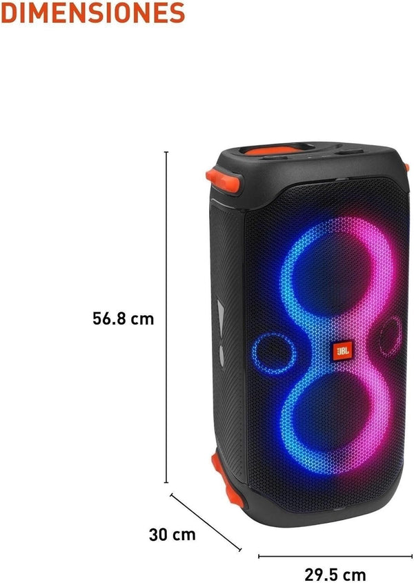 JBL Party Box 110 and Wireless Microphone Bundle Speaker and Microphone with LED Light Effect, 160W Power, 12 Hour Playback, IPX4 Waterproof