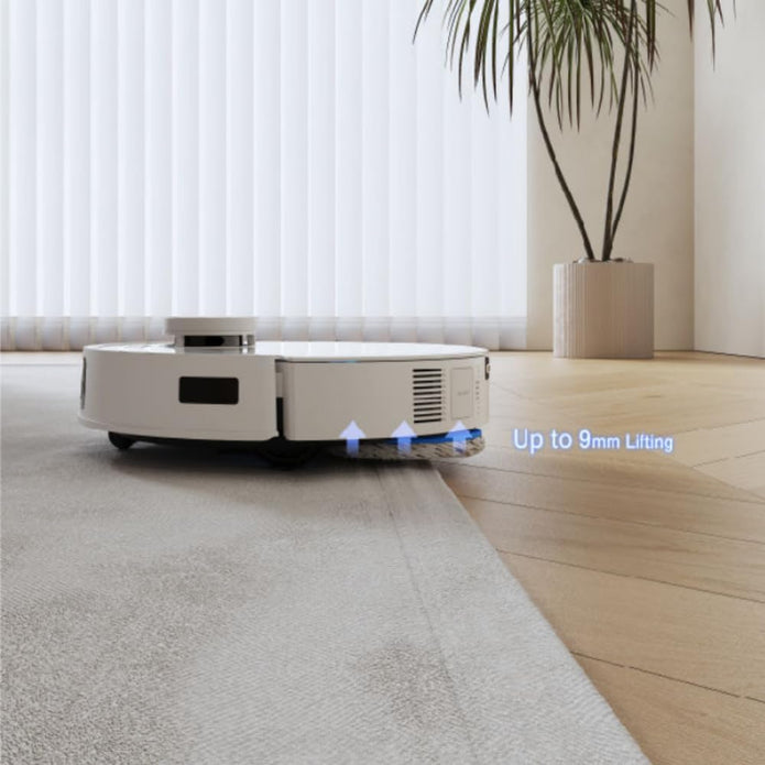 ECOVACS DEEBOT T30 PRO Omni Robot Vacuum Cleaner with Mop Function, TrueEdge Mopping, Zero Tangle Brush, 11,000 PA Suction Power with Hot Water and Smart Rewash, Silver - Electronics UAE