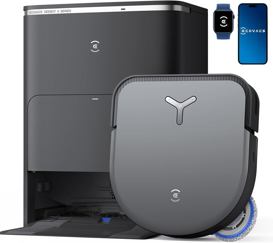 ECOVACS DEEBOT X5 PRO Omni, Vacuum and Mop Robot, 12800 Pa, Anti-Tangle, TruEdge™ Adaptive Edge Cleaning, Wipe with Warm Water at 70°C, Intelligent AINA 2.0 Navigation