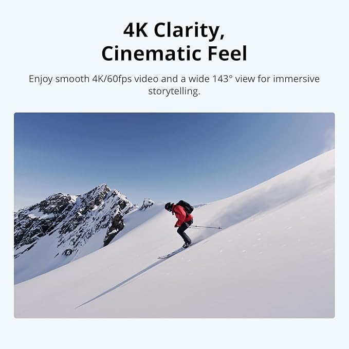 DJI Osmo Nano Standard Combo (64GB), Small 4K/60fps Vlogging Camera with a 1/1.3″ Sensor, 143° Wide FOV Video, 200-Min Recording, Magnetic POV Cam 4K for Sports, UAE Version, Official Warranty