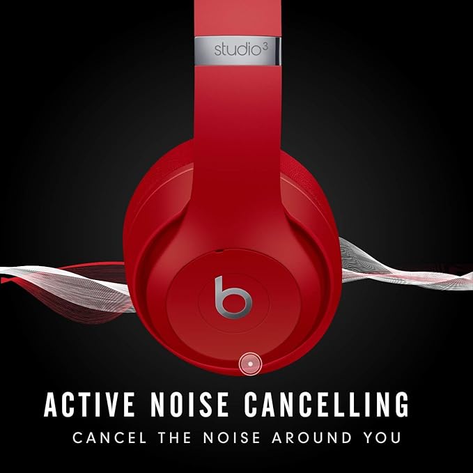 Beats Studio3 Wireless Over‑Ear Headphones Red - Headphones UAE