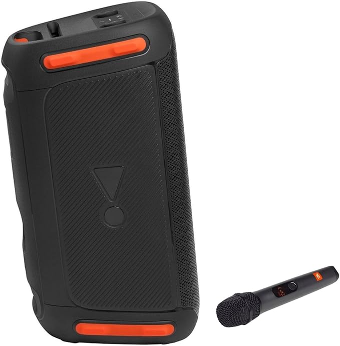 JBL Party Box 110 and Wireless Microphone Bundle Speaker and Microphone with LED Light Effect, 160W Power, 12 Hour Playback, IPX4 Waterproof