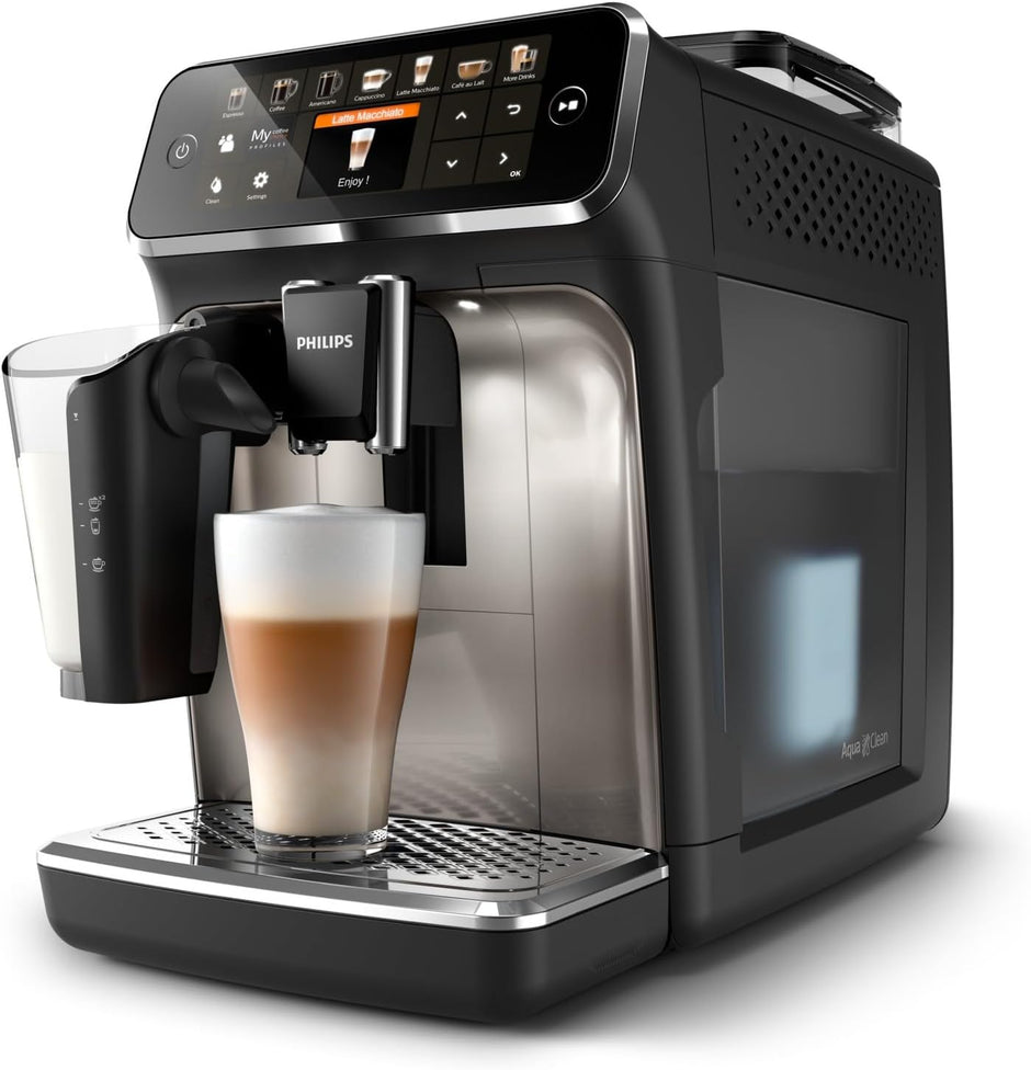 Espresso Machine - 1500W,12 Beverages, LatteGo Milk Solution, TFT Display - EP5447/90