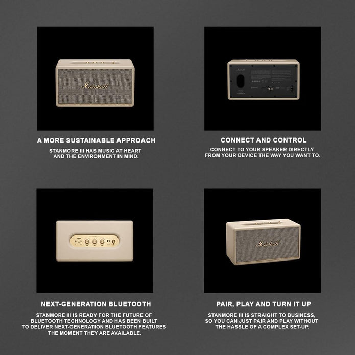 Marshall Stanmore III 50W Premium Home Wireless Speaker, Black, One Size - Bluetooth Speaker UAE